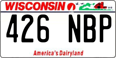 WI license plate 426NBP