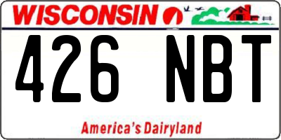 WI license plate 426NBT