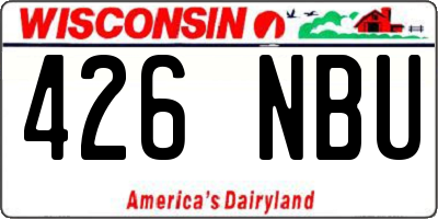 WI license plate 426NBU