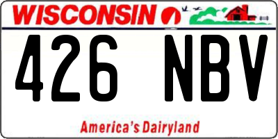 WI license plate 426NBV