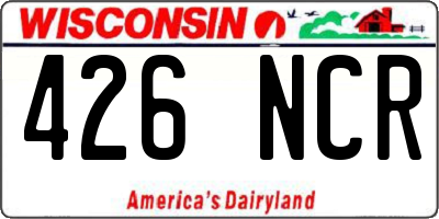 WI license plate 426NCR