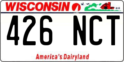 WI license plate 426NCT