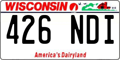 WI license plate 426NDI