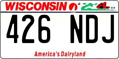 WI license plate 426NDJ