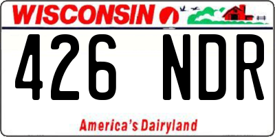 WI license plate 426NDR