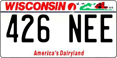 WI license plate 426NEE