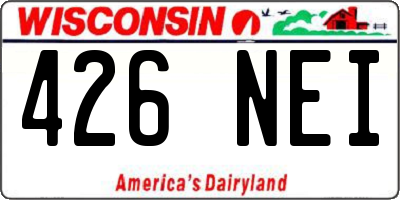 WI license plate 426NEI