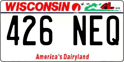 WI license plate 426NEQ