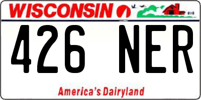 WI license plate 426NER