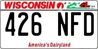 WI license plate 426NFD
