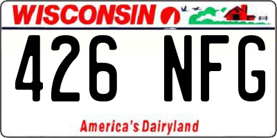 WI license plate 426NFG