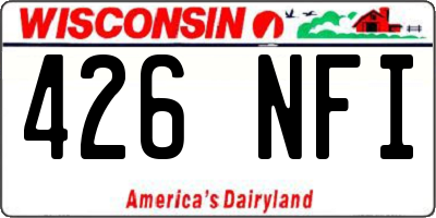 WI license plate 426NFI