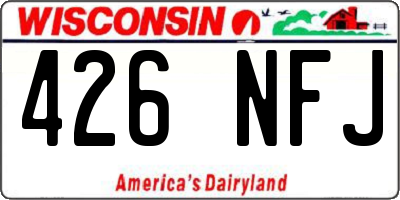 WI license plate 426NFJ