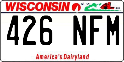 WI license plate 426NFM