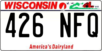 WI license plate 426NFQ