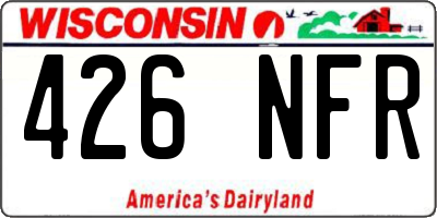 WI license plate 426NFR