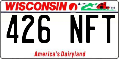 WI license plate 426NFT