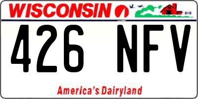 WI license plate 426NFV