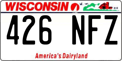 WI license plate 426NFZ