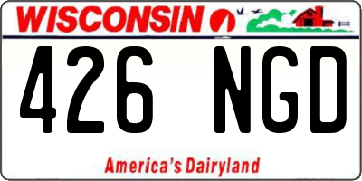 WI license plate 426NGD