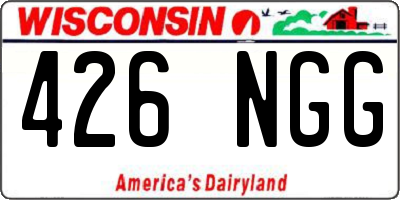 WI license plate 426NGG