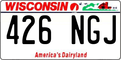 WI license plate 426NGJ