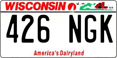 WI license plate 426NGK