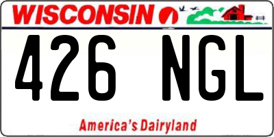 WI license plate 426NGL