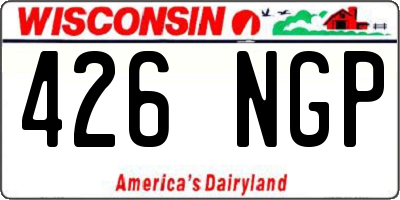 WI license plate 426NGP