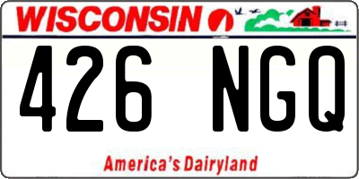 WI license plate 426NGQ