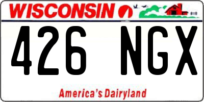 WI license plate 426NGX