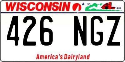 WI license plate 426NGZ