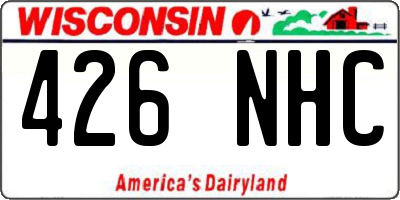 WI license plate 426NHC