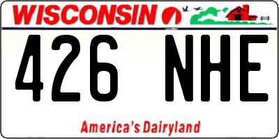 WI license plate 426NHE