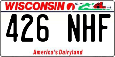WI license plate 426NHF
