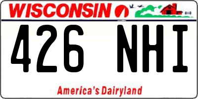 WI license plate 426NHI