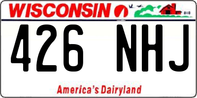 WI license plate 426NHJ