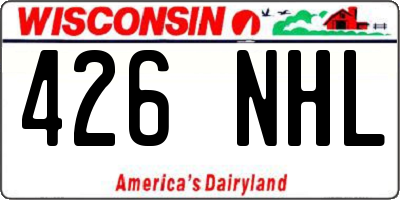 WI license plate 426NHL