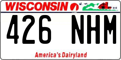 WI license plate 426NHM