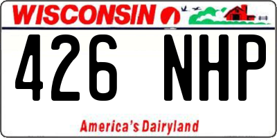 WI license plate 426NHP
