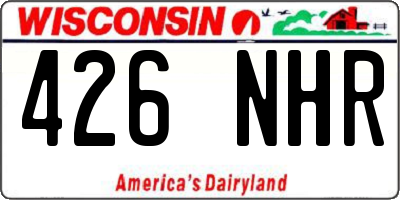 WI license plate 426NHR