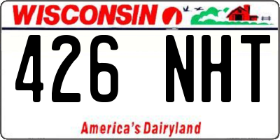 WI license plate 426NHT