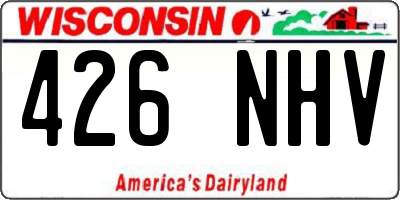 WI license plate 426NHV