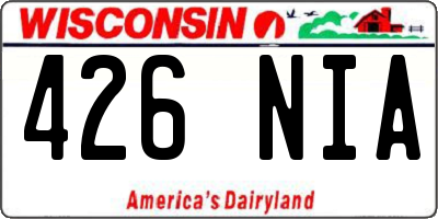 WI license plate 426NIA