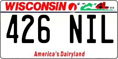 WI license plate 426NIL