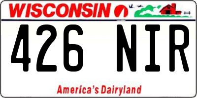 WI license plate 426NIR