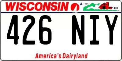 WI license plate 426NIY
