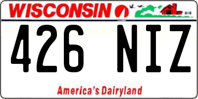 WI license plate 426NIZ