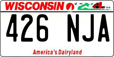 WI license plate 426NJA