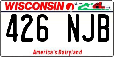 WI license plate 426NJB
